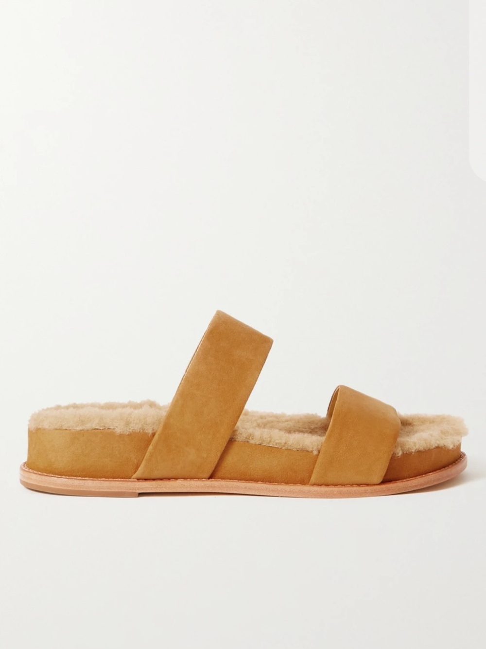 Alexandre Birman Suede Shearling Lined Sandals